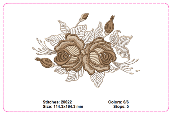 Brown Rose Embroidery Designs Review