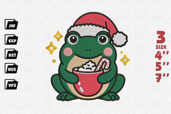 Christmas Festive Frog Embroidery Review