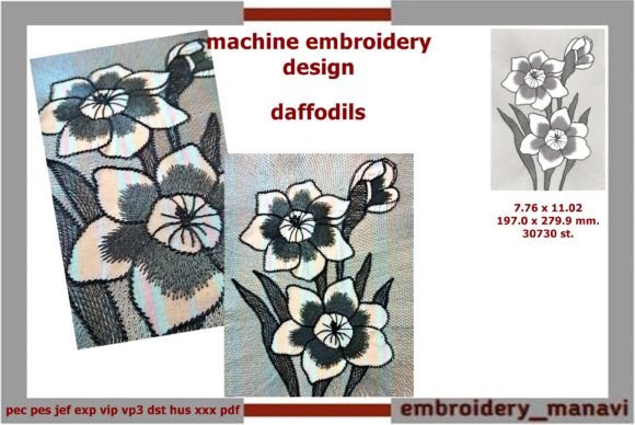 Daffodils Embroidery Design Review