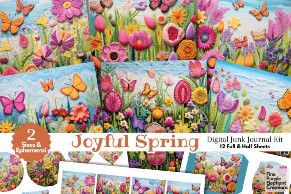 Embroidery Flower Floral Junk Journal HD Review