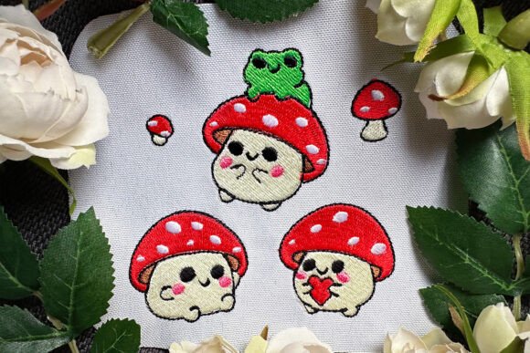 Five Cute Mushrooms Embroidery Review for Seasonal Use