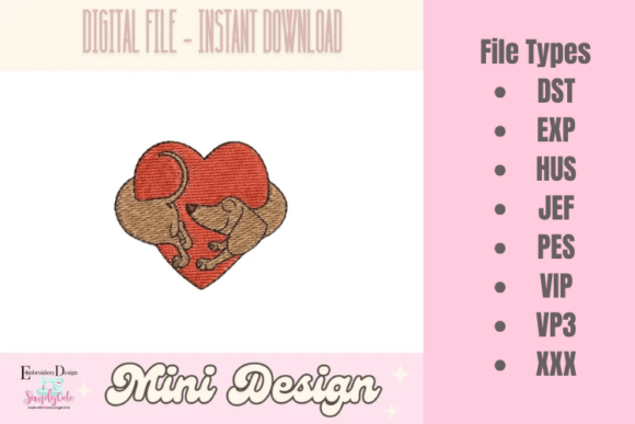 Mini Dachshund Dog Embroidery Designs Review