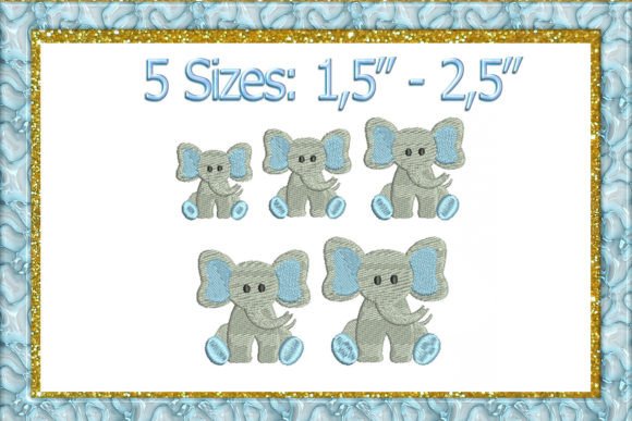 Mini Elephant Embroidery for Seasonal Creations