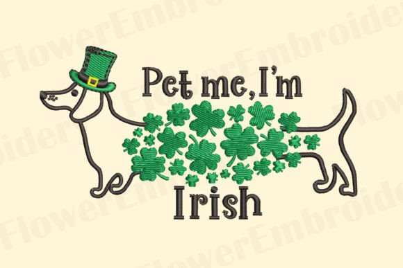 St. Patrick's Day Embroidery Daschund Dog Review
