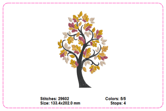 Tree Embroidery Designs for Seasonal Projects