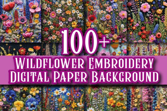 Wildflower Embroidery Digital Papers Review